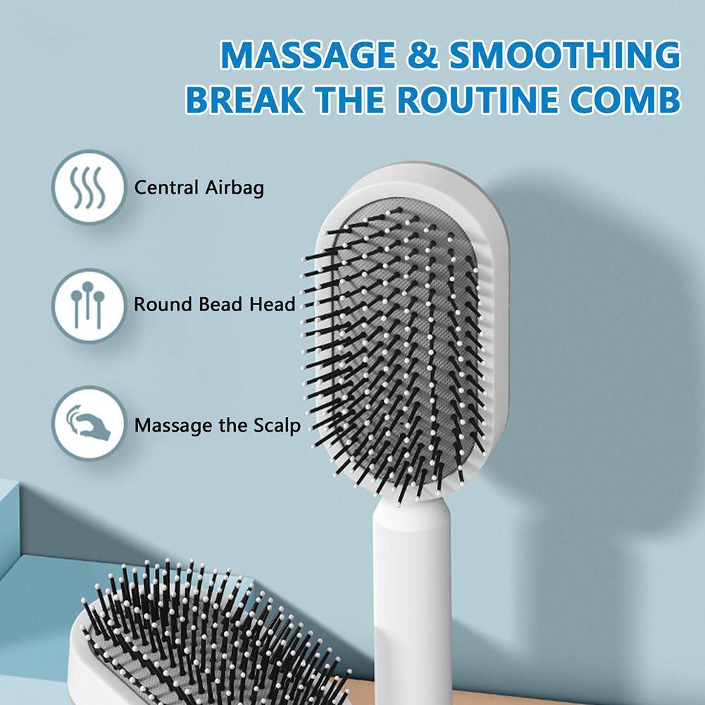 Women Fashion 3D Hair Growth Comb Hairbrush Self-Cleaning Hair Brush  Self Cleaning Hair Brush For Women Massage Scalp Promote Blood Circulation Anti Hair Loss - Chardon Chree Co.