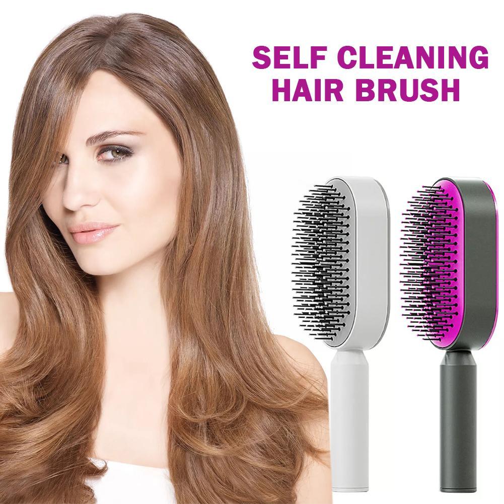 Women Fashion 3D Hair Growth Comb Hairbrush Self-Cleaning Hair Brush  Self Cleaning Hair Brush For Women Massage Scalp Promote Blood Circulation Anti Hair Loss - Chardon Chree Co.