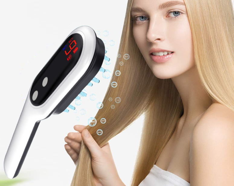 Electric Head Massager Magnetic Therapy Hair Growth Comb Blue Red Light Scalp Massage Brush Relieve Fatigue Pressure LED Display - Chardon Chree Co.