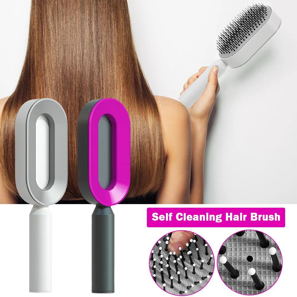 Women Fashion 3D Hair Growth Comb Hairbrush Self-Cleaning Hair Brush  Self Cleaning Hair Brush For Women Massage Scalp Promote Blood Circulation Anti Hair Loss - Chardon Chree Co.